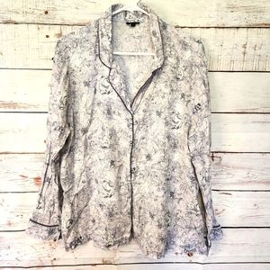 Talbots Organic Cotton Jersey Floral Bouquet Pajama Sleepset...Size XL